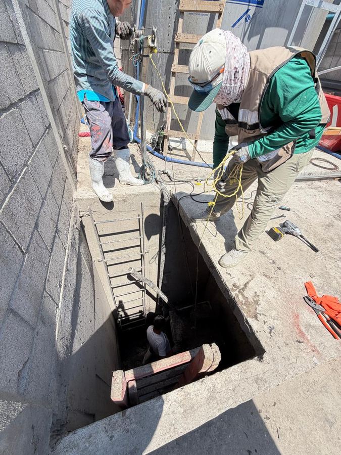 Maniobra en registro hidráulico